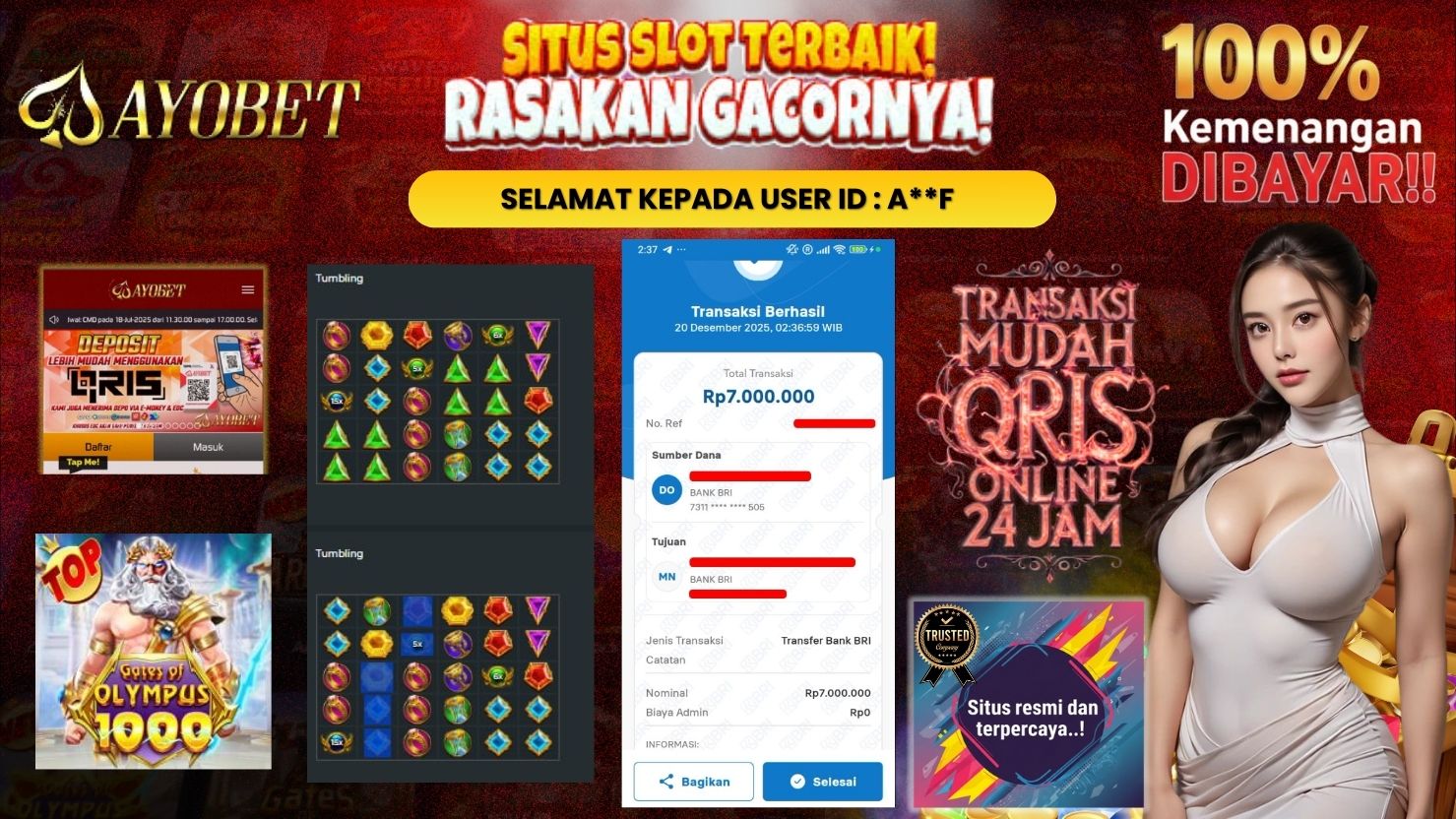 AYOBET JACKPOT SLOT GATES OF OLYMPUS 1000